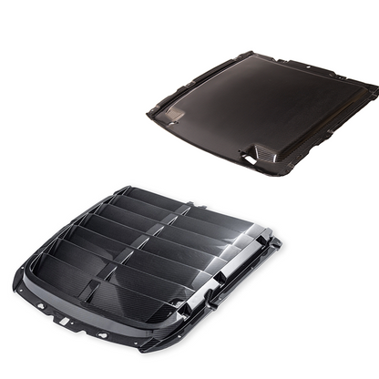 2020-23 Ford Mustang GT500 DRY Carbon Fiber Front Hood Vent & Rain Tray Cover image 2