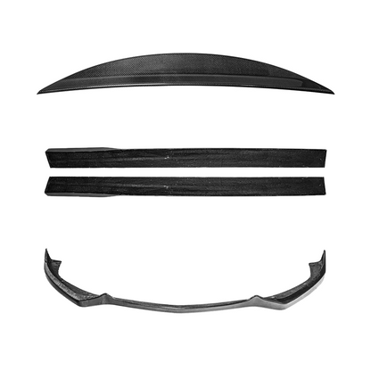 2013-15 Chevrolet SS Carbon Fiber Front Lip Splitter Side Skirts Rear Spoiler image 2