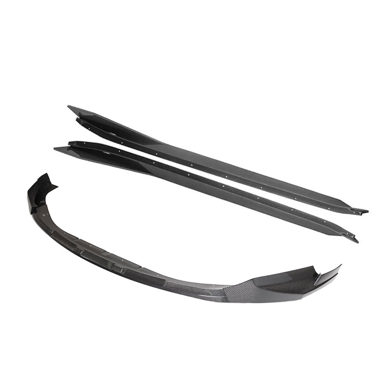 2021-Up BMW G80 M3 G82 G83 M4 Carbon Fiber Front Lip Splitter & Side Skirts image 1