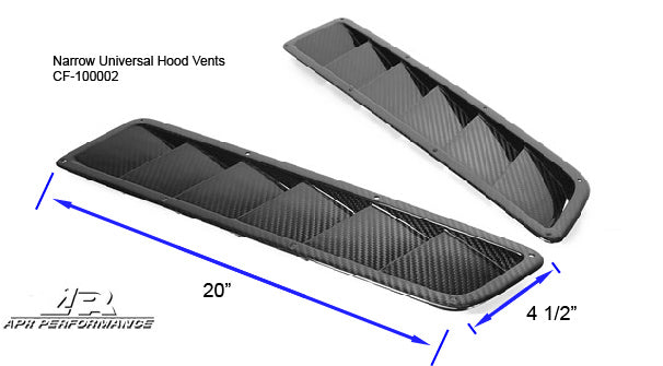 Carbon Fiber Long Hood Vents-Universal