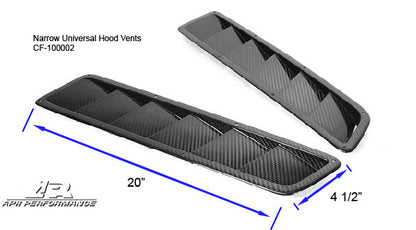Carbon Fiber Long Hood Vents-Universal