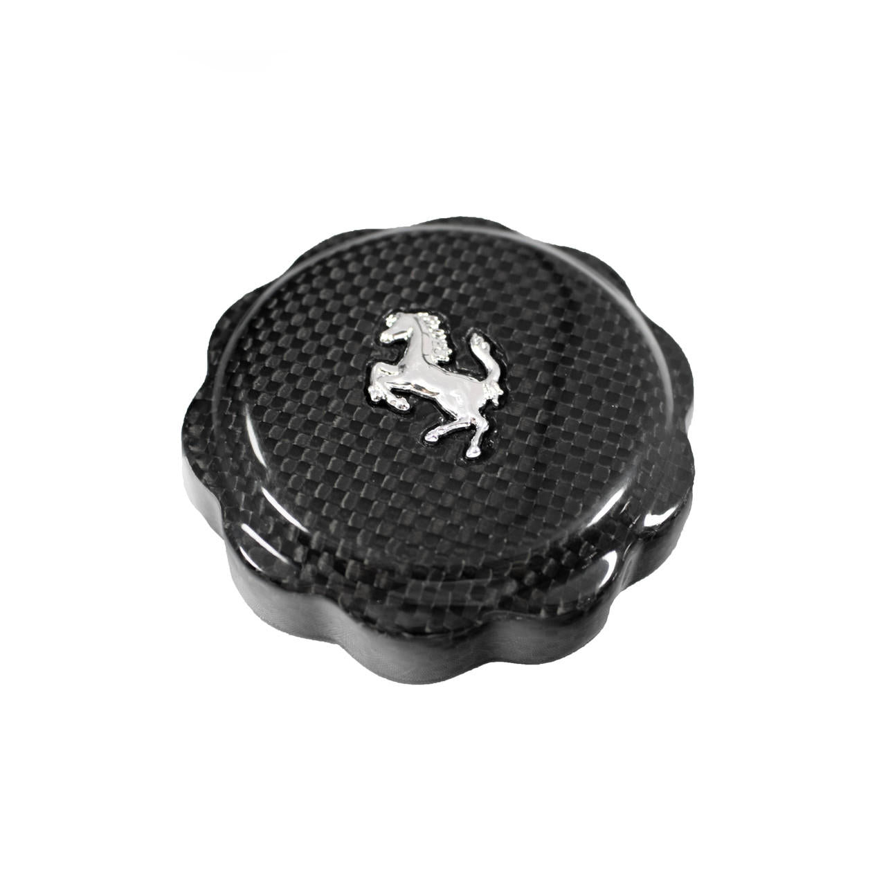Carbon Fiber Oil Cap Cover With Cavallino - Ferrari 488 GTB/Spider/Pista