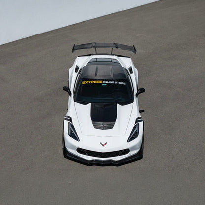 Corvette C7 Carbon Fiber Roof Side Trim Panel Cover Overlays image 4