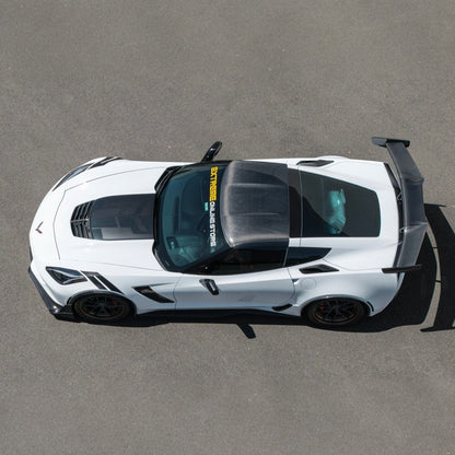Corvette C7 Carbon Fiber Roof Side Trim Panel Cover Overlays image 6