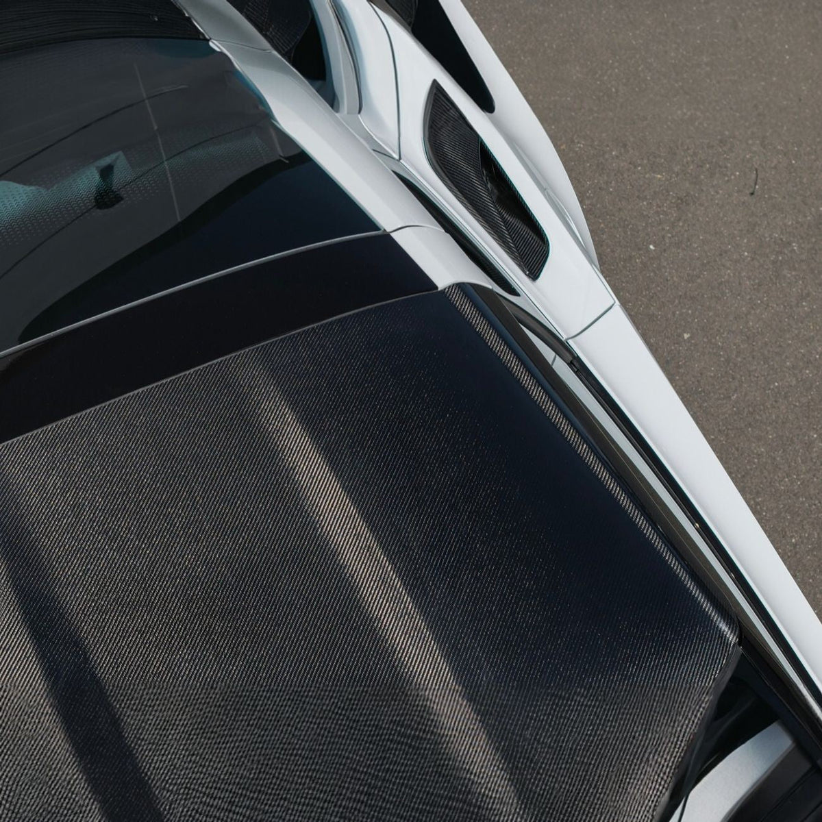 Corvette C7 Carbon Fiber Roof Side Trim Panel Cover Overlays image 7