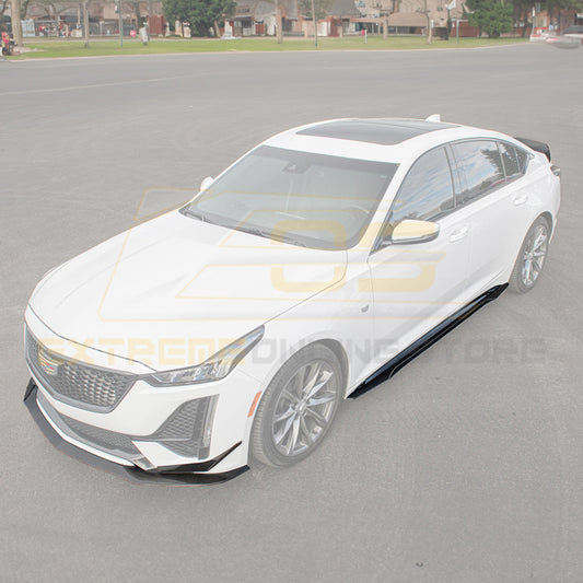 2020-24 Cadillac CT5-V Blackwing Package Style Carbon Front Lip Side Skirts image 2