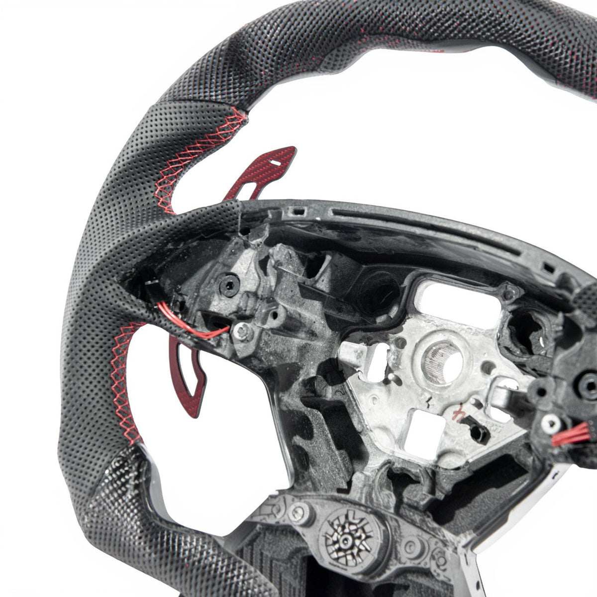 Corvette Carbon Fiber Steering Wheel Magnetic Paddle Shifter Pair image 1