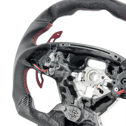 Corvette Carbon Fiber Steering Wheel Magnetic Paddle Shifter Pair image 1