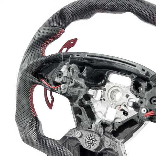 Corvette Carbon Fiber Steering Wheel Magnetic Paddle Shifter Pair image 1