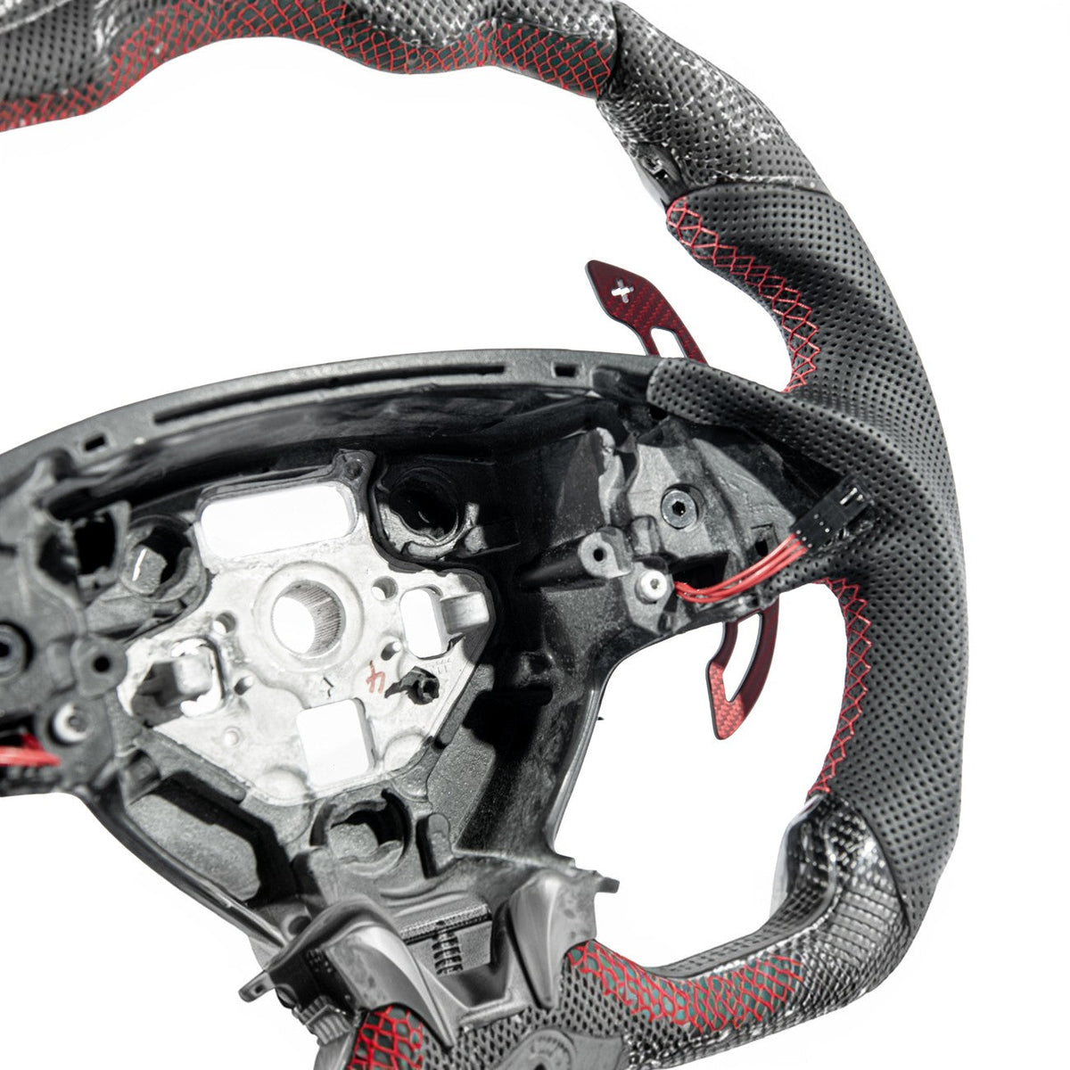 Corvette Carbon Fiber Steering Wheel Magnetic Paddle Shifter Pair image 4