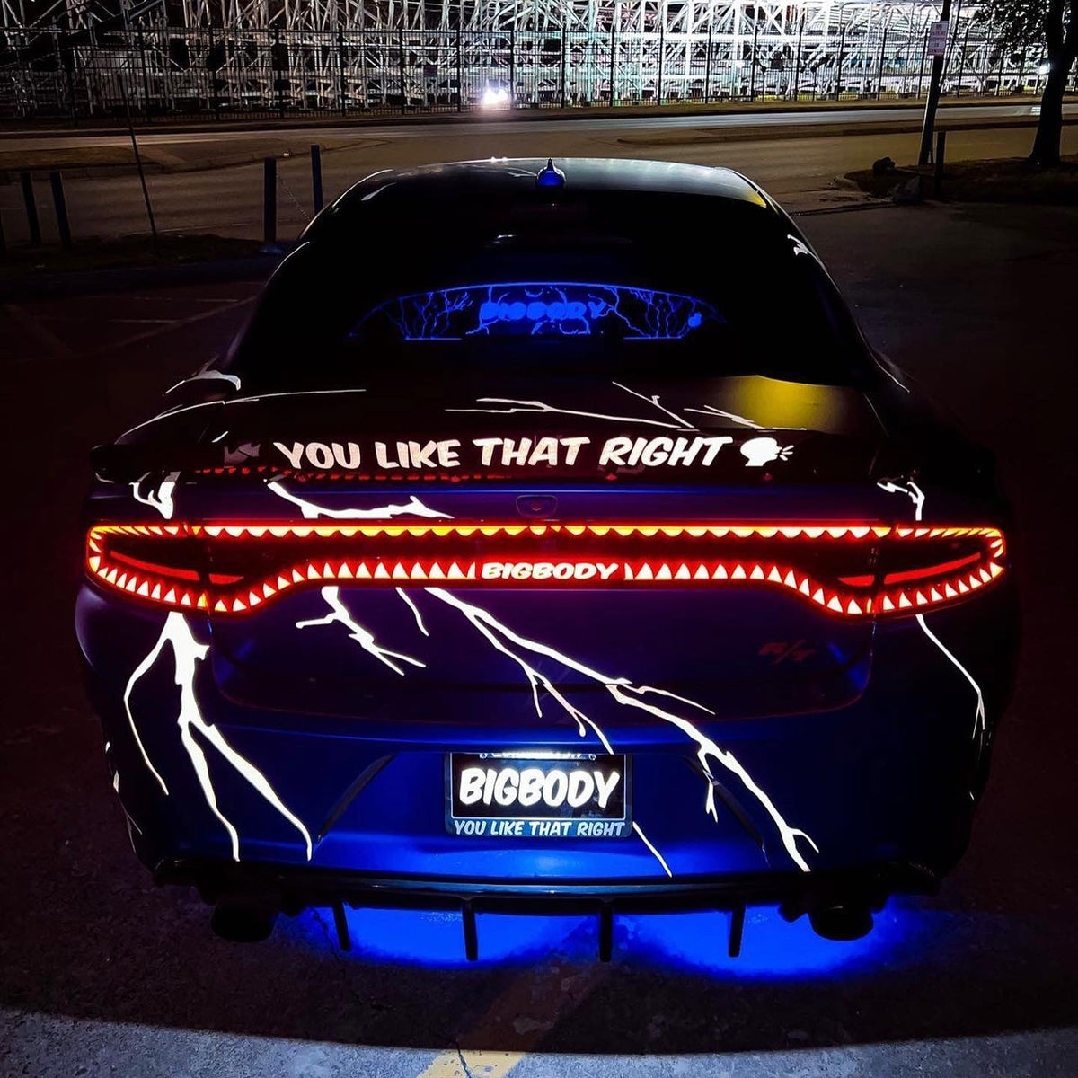 WindRestrictor® 2006-Up Dodge Charger Rear Add On Glow Plate image 25