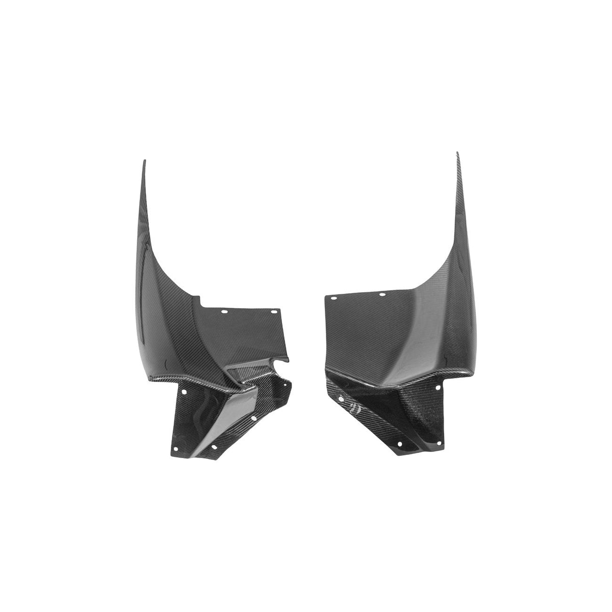 Corvette C6 Carbon Fiber Factory Style Front Fender Rear Extension Splash Guards image 25