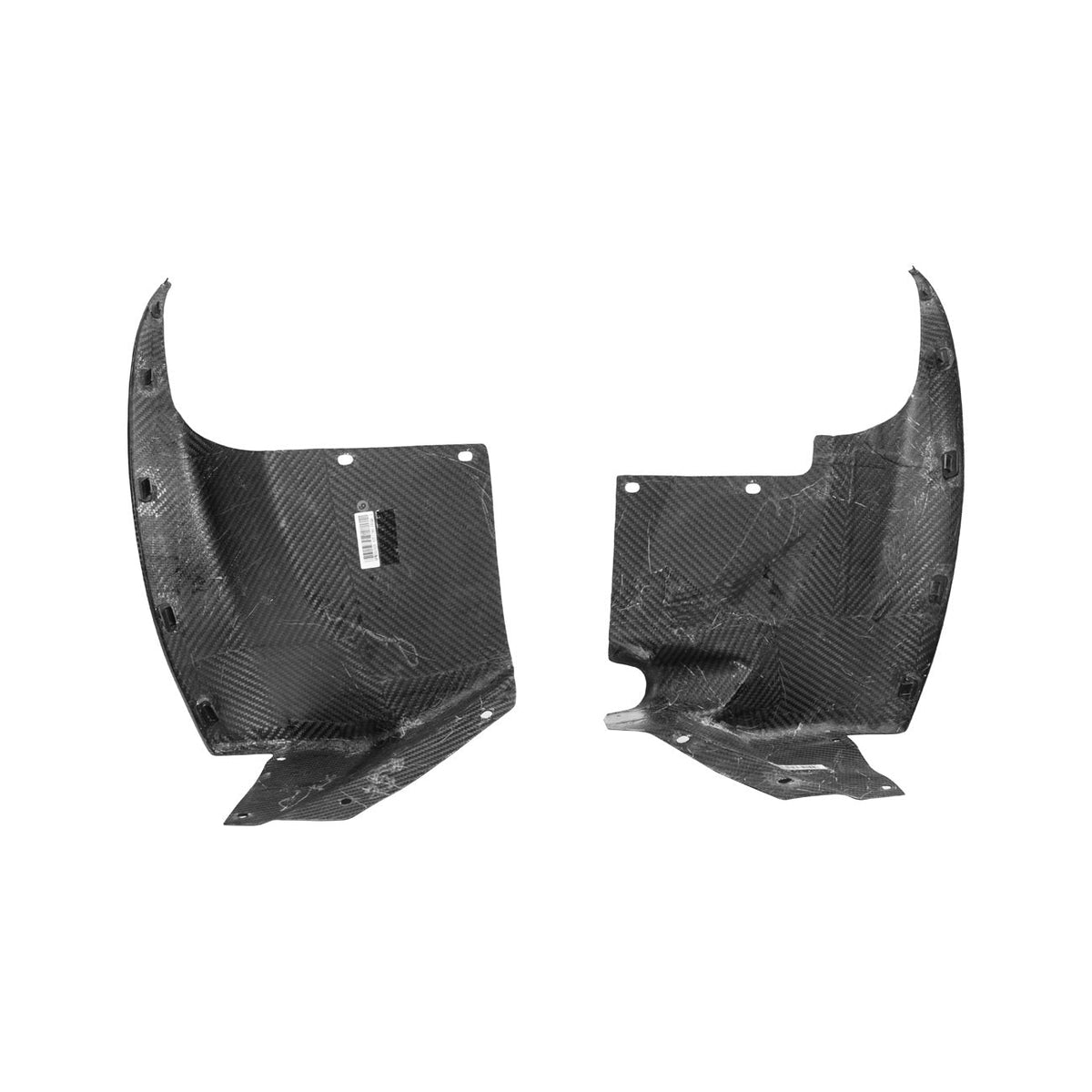 Corvette C6 Carbon Fiber Factory Style Front Fender Rear Extension Splash Guards image 28