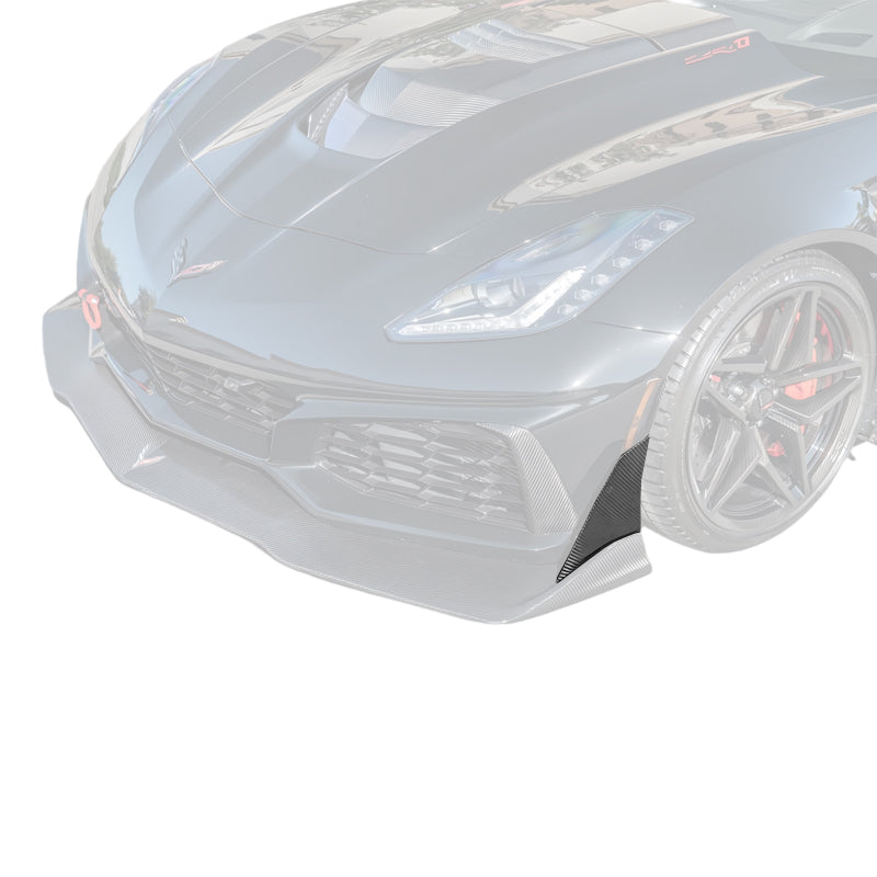 Chevrolet Corvette C7 ZR1 DRY Carbon Fiber Front Splitter Winglet Extension image 1