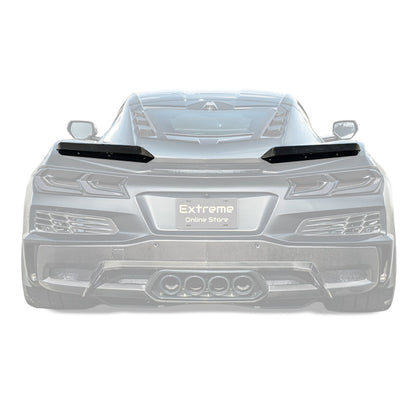 Corvette C8 Z06 DRY CARBON FIBER Wicker-bill Extension Winglets image 1