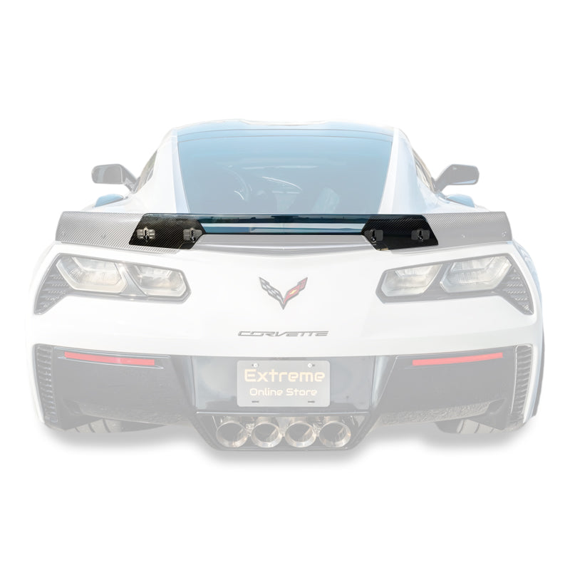 Corvette C7 Wickerbill Rear Spoiler Extension (Light Tinted) image 1