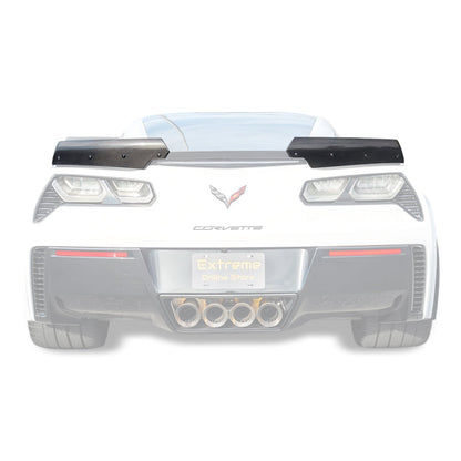 Corvette C7 DRY CARBON FIBER Rear Spoiler Side Winglets image 1