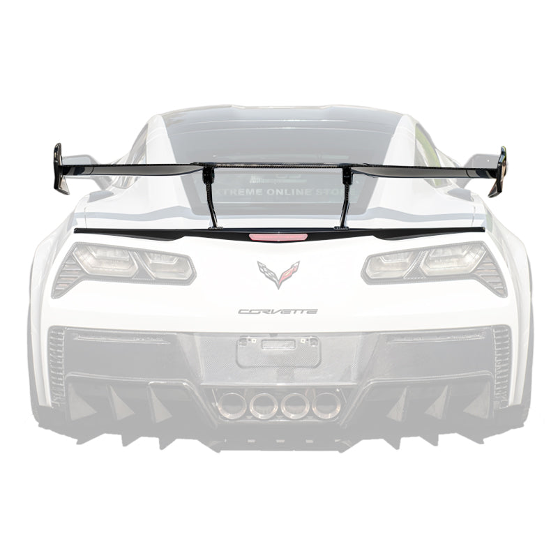 Corvette C7 ZR1 ZTK Conversion Rear Spoiler High Wing With Wing Riser image 2