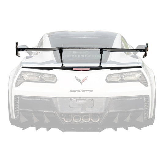 Corvette C7 ZR1 ZTK Conversion Rear Spoiler High Wing With Wing Riser image 2