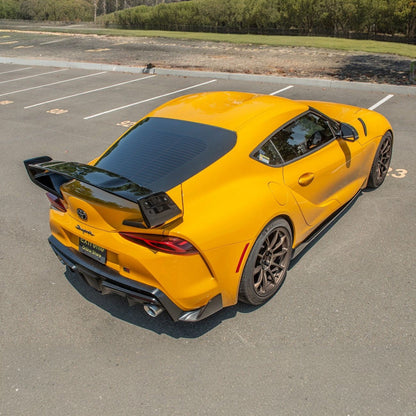2020-Up Toyota GR Supra ST Style Glossy Black Rear Trunk Lid Wing Spoiler image 2
