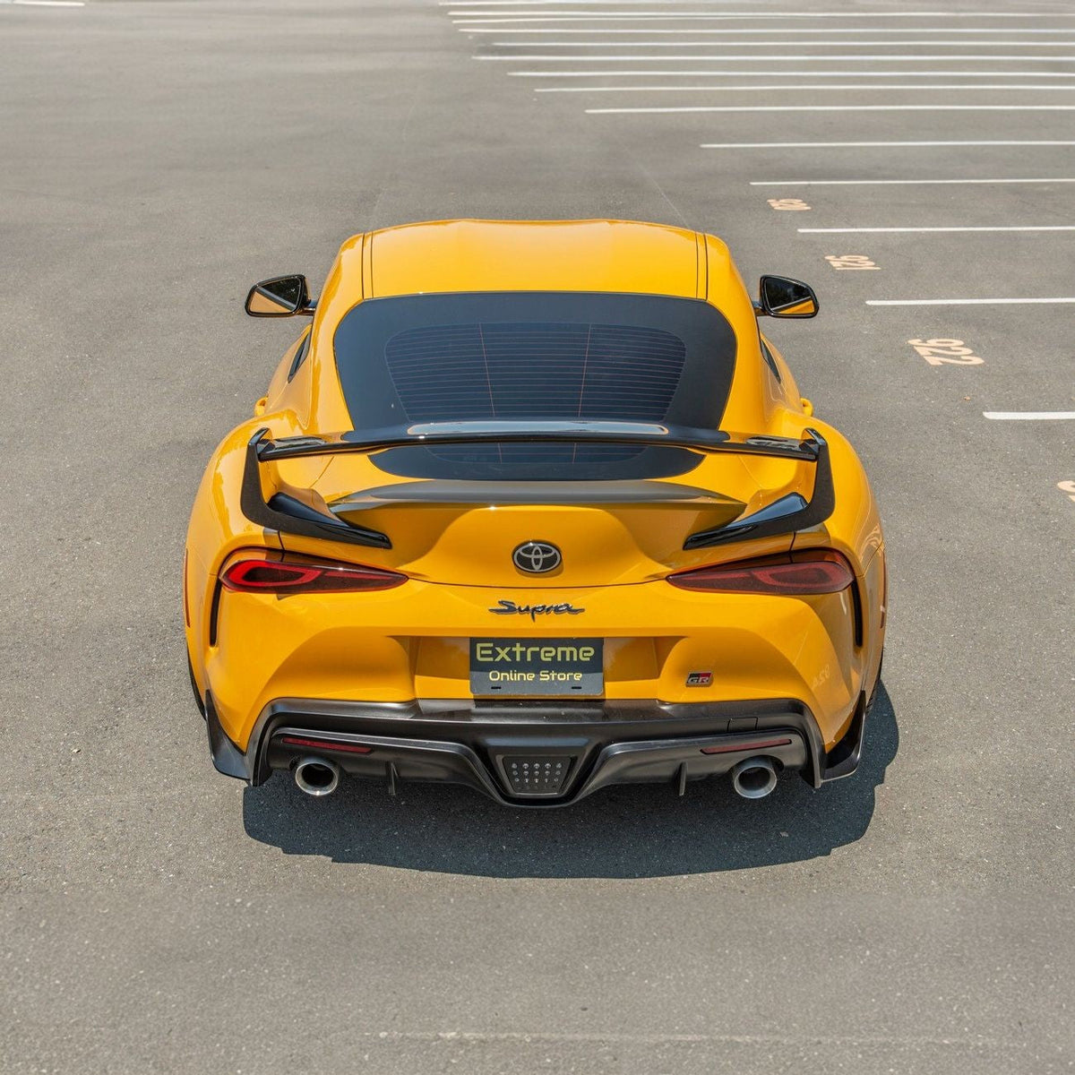 2020-Up Toyota GR Supra ST Style Glossy Black Rear Trunk Lid Wing Spoiler image 6
