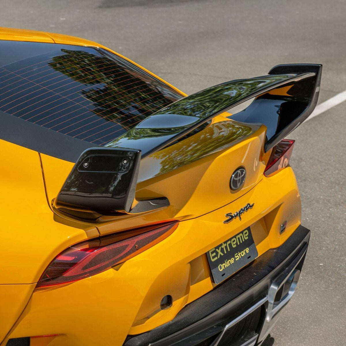 2020-Up Toyota GR Supra ST Style Glossy Black Rear Trunk Lid Wing Spoiler image 8
