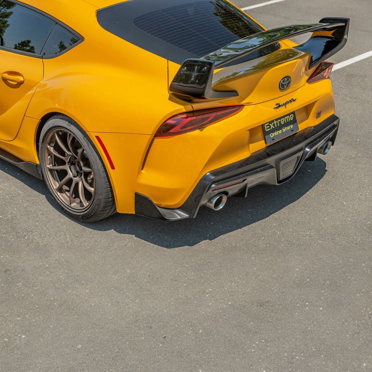 2020-Up Toyota GR Supra ST Style Glossy Black Rear Trunk Lid Wing Spoiler image 12