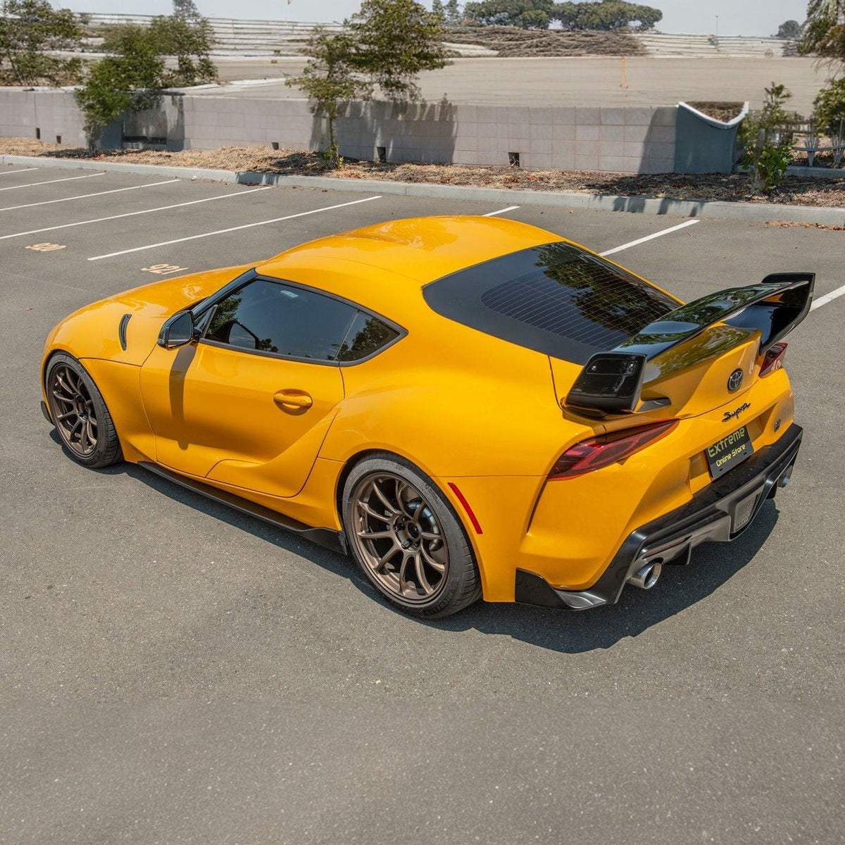2020-Up Toyota GR Supra ST Style Glossy Black Rear Trunk Lid Wing Spoiler image 13