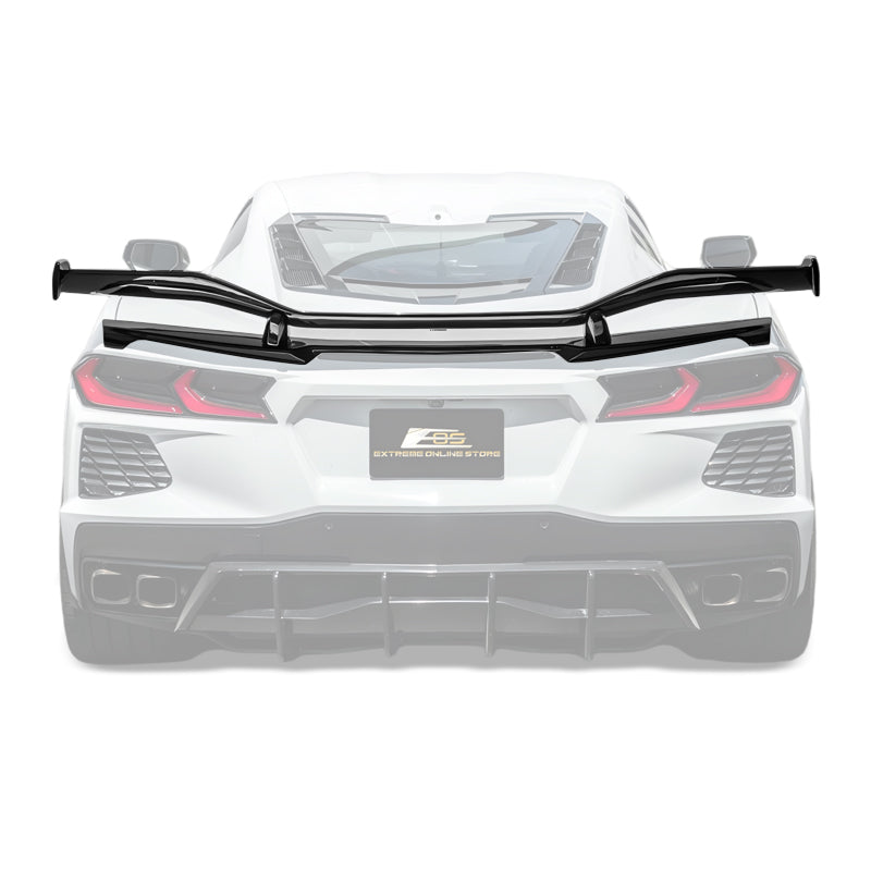 Z06 Conversion Corvette C8 All Model DRY CARBON FIBER Rear High Wing image 1