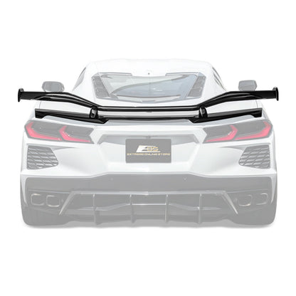 Z06 Conversion Corvette C8 All Model DRY CARBON FIBER Rear High Wing image 1