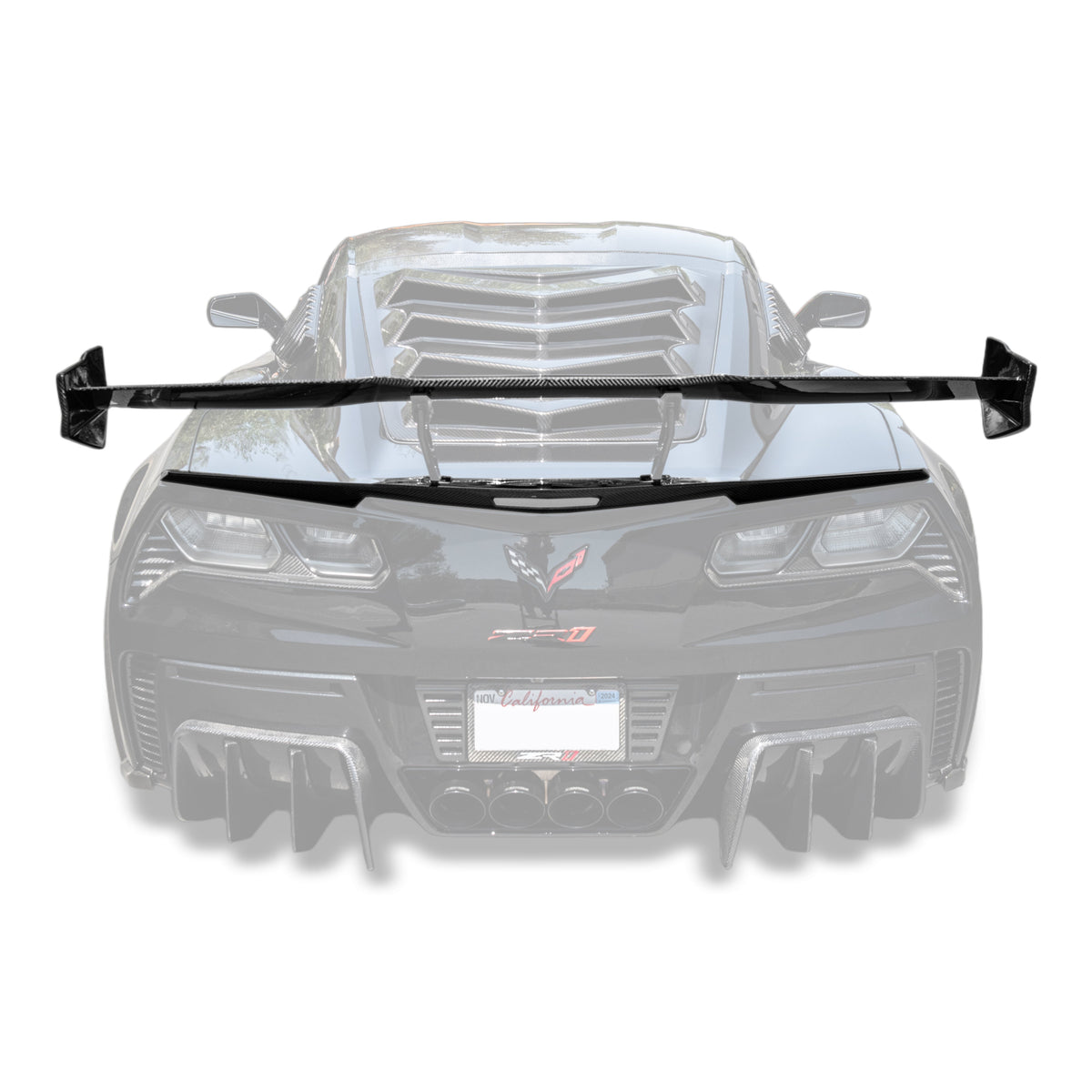 Corvette C7 ZR1 DRY Carbon Fiber Rear Wing Spoiler image 2