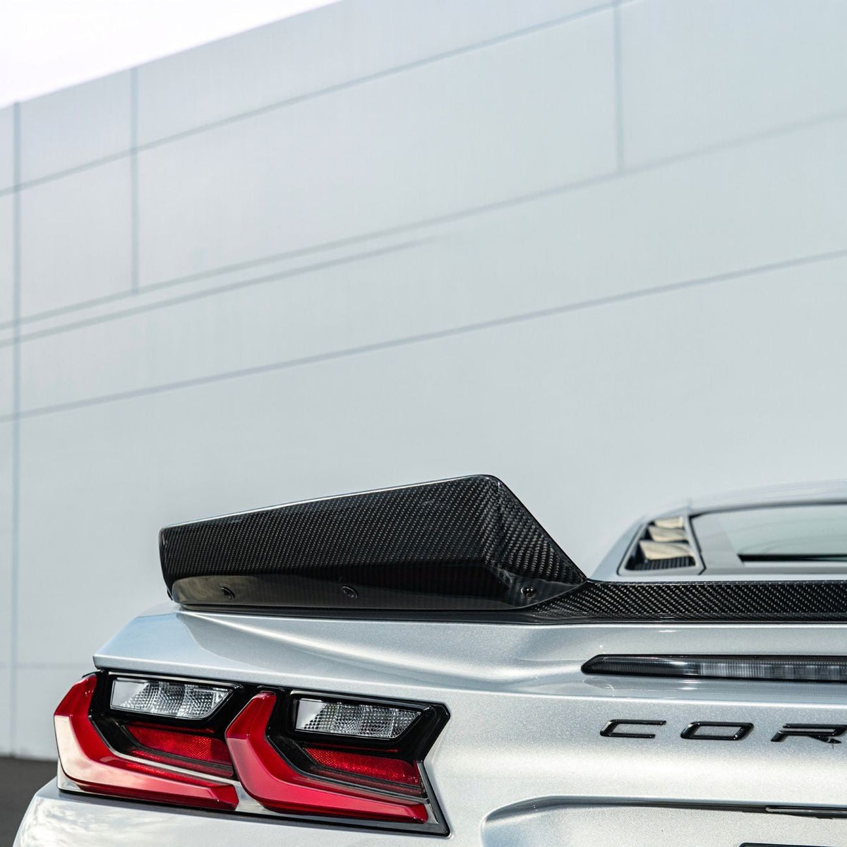Corvette C8 Ray | Z06 Carbon Fiber Rear Wing Spoiler with Extended Winglets image 5
