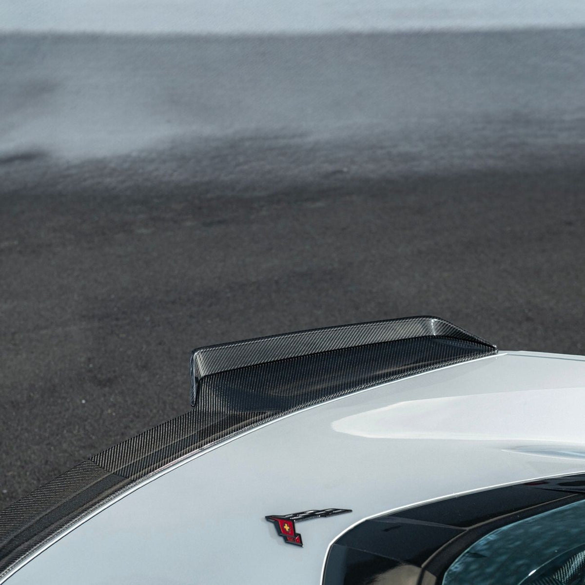 Corvette C8 Ray | Z06 Carbon Fiber Rear Wing Spoiler with Extended Winglets image 13