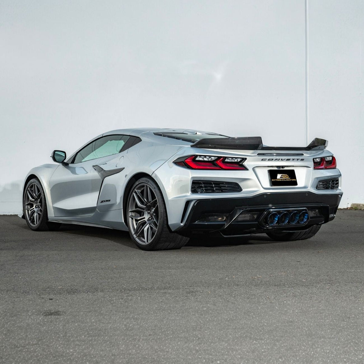 Corvette C8 Ray | Z06 Carbon Fiber Rear Wing Spoiler with Extended Winglets image 16