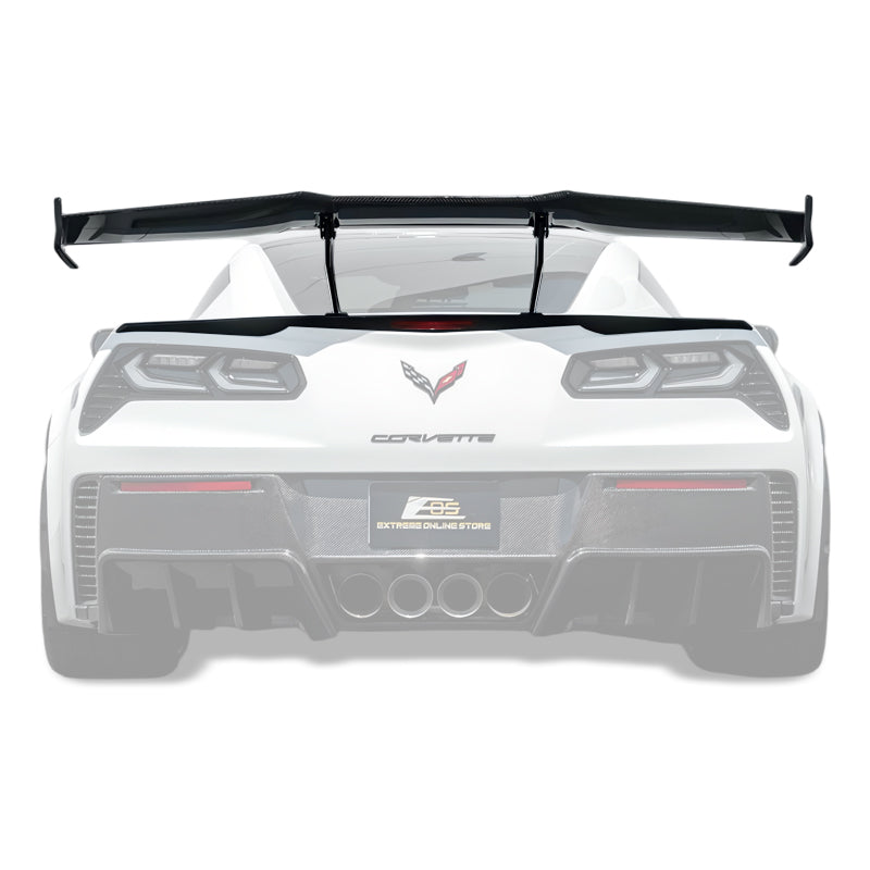 Corvette C7 ZR1 ZTK Conversion Extended High Wing With Wing Riser image 1