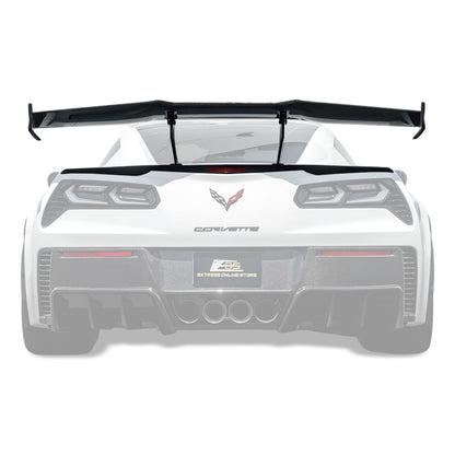 Corvette C7 ZR1 ZTK Conversion Extended High Wing With Wing Riser image 1