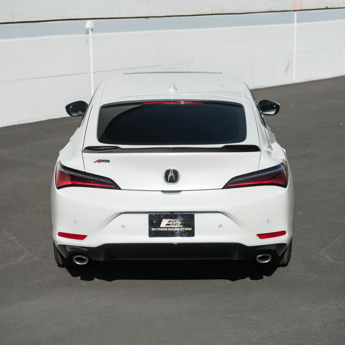 2023-Up Acura Integra Carbon Fiber Extended Style Glossy Black Rear Trunk Lid Wing Spoiler image 5