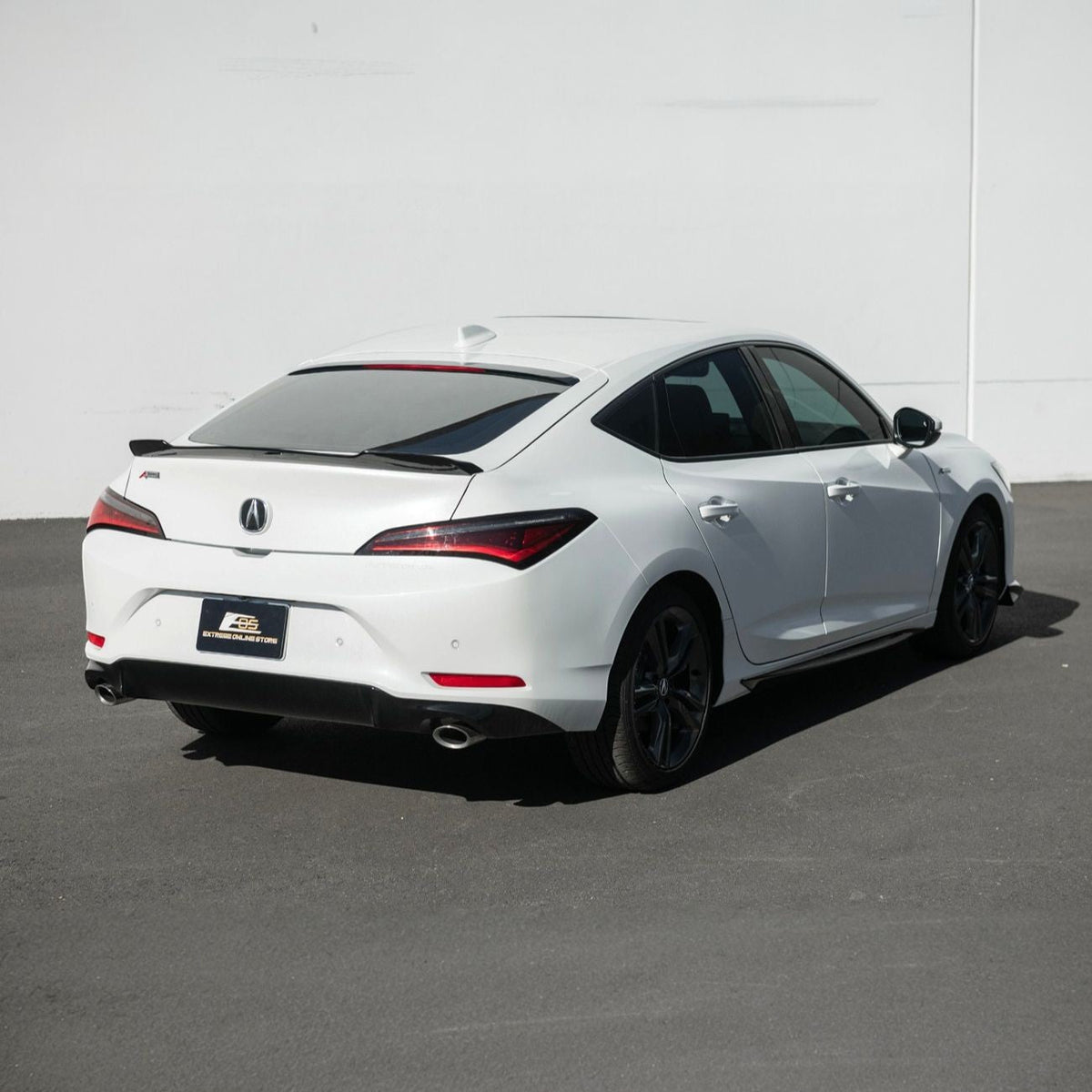 2023-Up Acura Integra Carbon Fiber Extended Style Glossy Black Rear Trunk Lid Wing Spoiler image 7