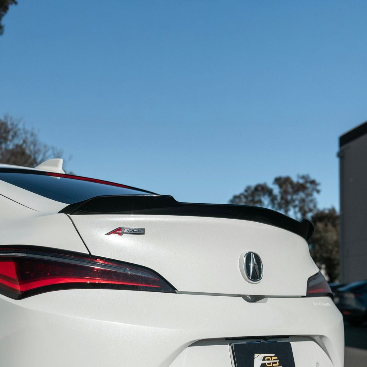 2023-Up Acura Integra Carbon Fiber Extended Style Glossy Black Rear Trunk Lid Wing Spoiler image 9