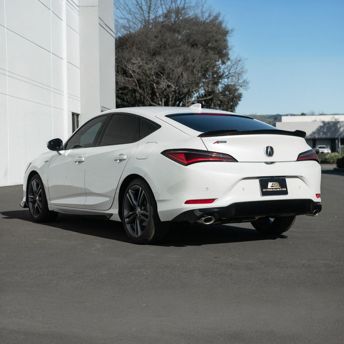 2023-Up Acura Integra Carbon Fiber Extended Style Glossy Black Rear Trunk Lid Wing Spoiler image 11