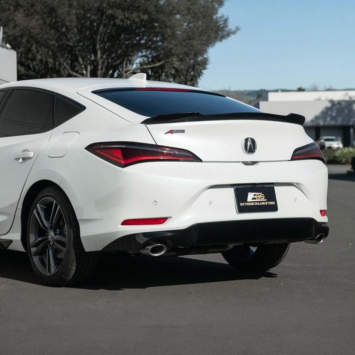 2023-Up Acura Integra Carbon Fiber Extended Style Glossy Black Rear Trunk Lid Wing Spoiler image 14