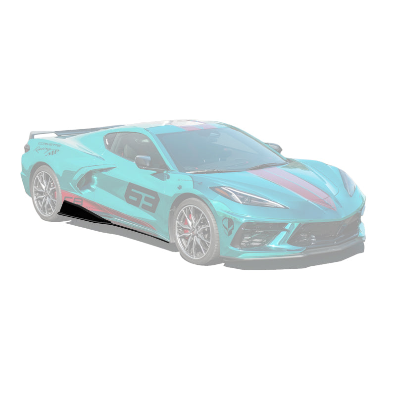 2020-Up Corvette C8 | 5VM 2Pcs Side Skirts Rocker Panel image 1