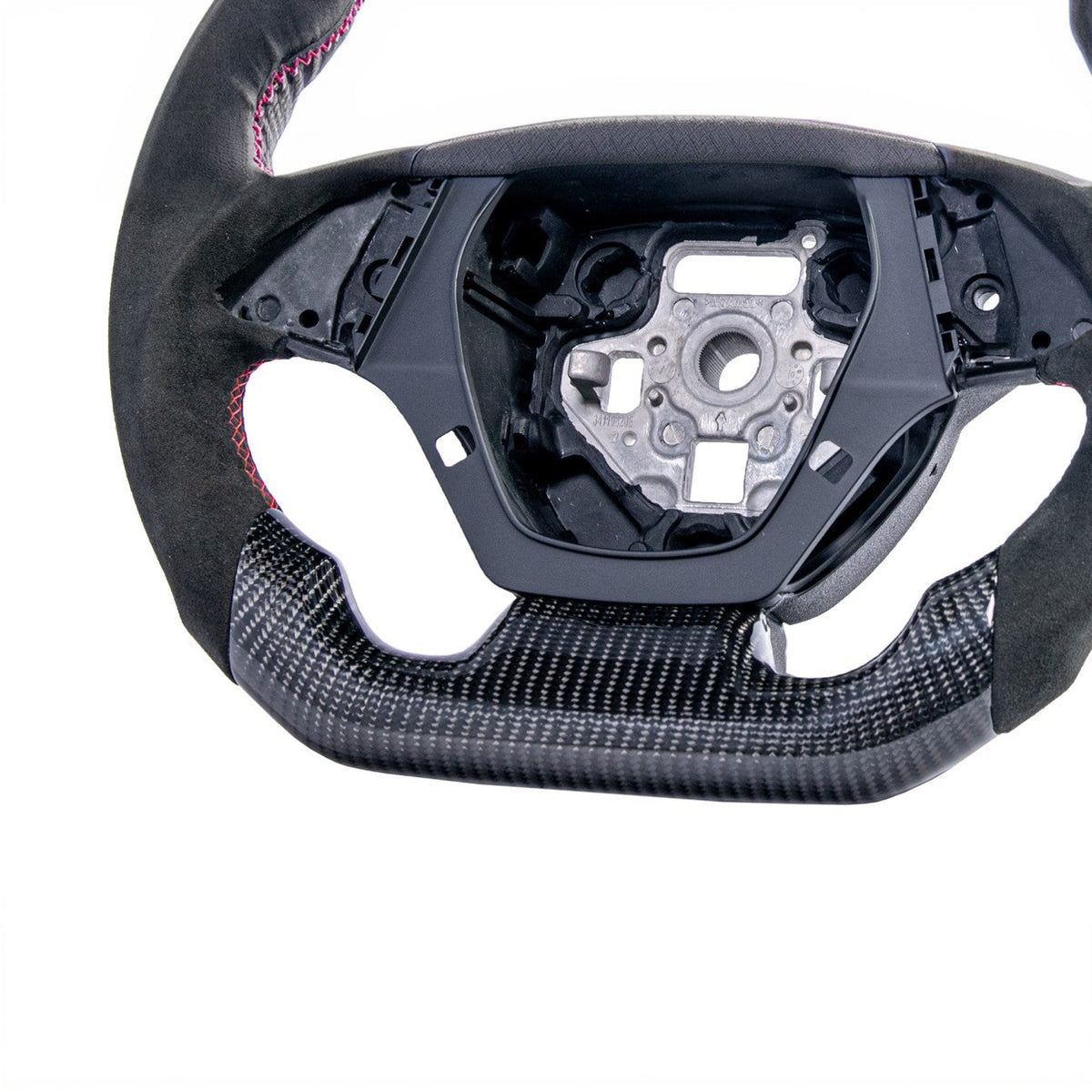 2016-2024 Chevrolet Camaro Carbon Fiber Round Top Flat Bottom Replacement Steering Wheel image 2