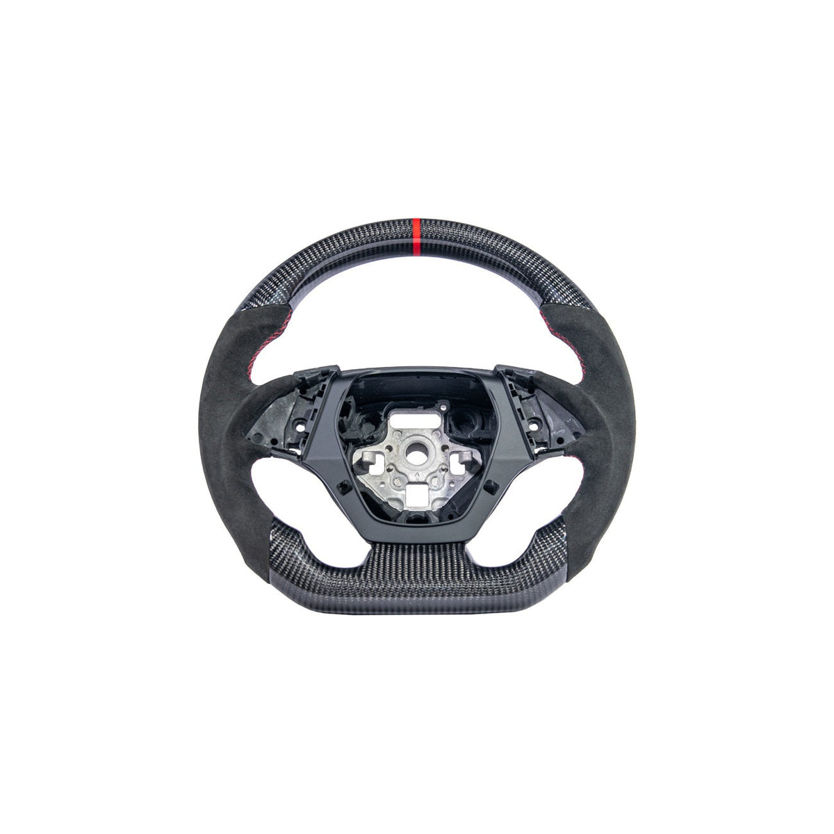2016-2024 Chevrolet Camaro Carbon Fiber Round Top Flat Bottom Replacement Steering Wheel image 3