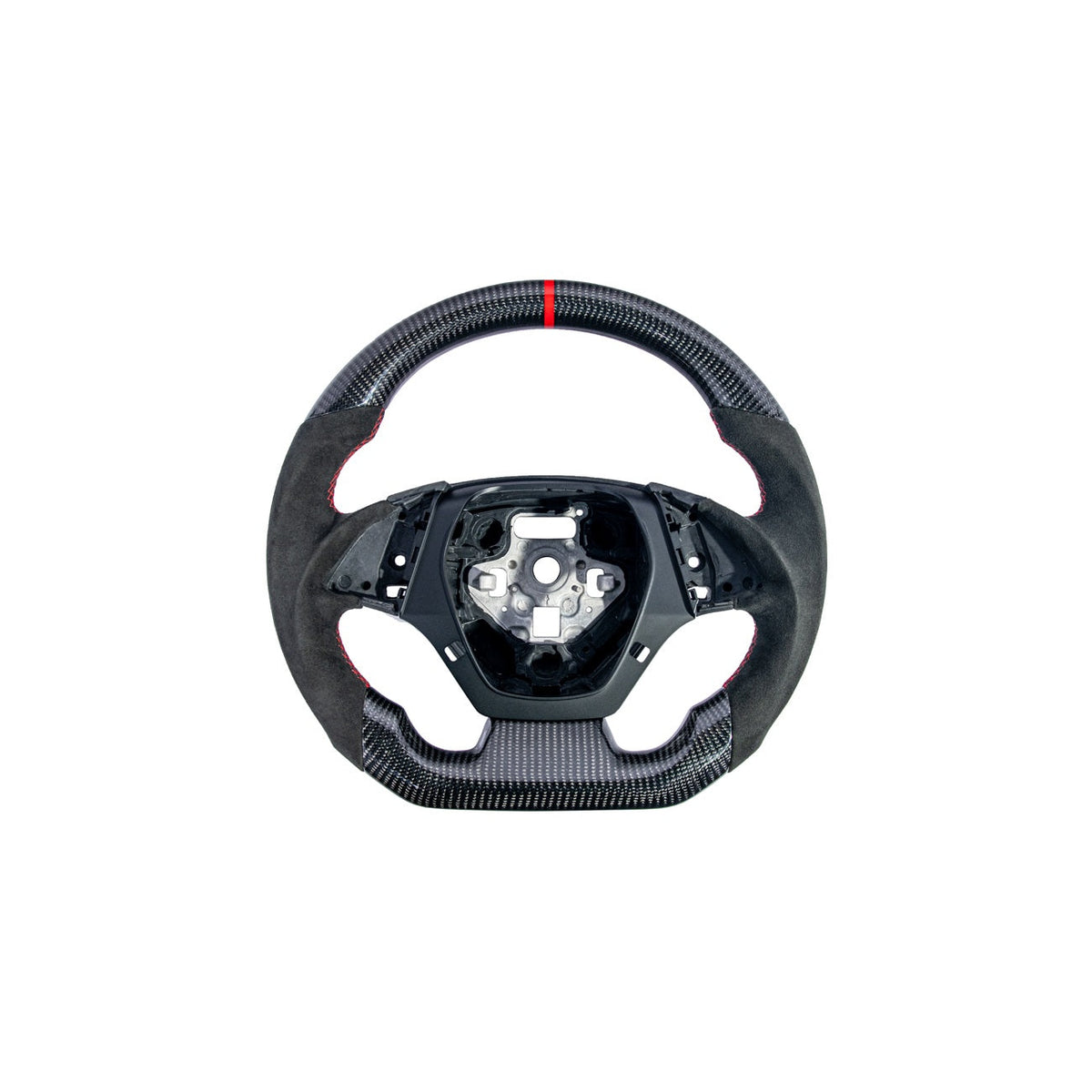 2016-2024 Chevrolet Camaro Carbon Fiber Round Top Flat Bottom Replacement Steering Wheel image 8