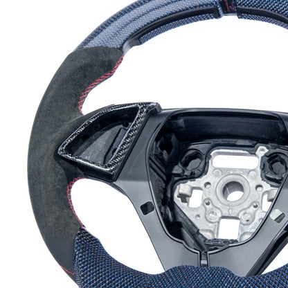 2016-2024 Chevrolet Camaro Carbon Fiber Round Top Flat Bottom Replacement Steering Wheel image 11