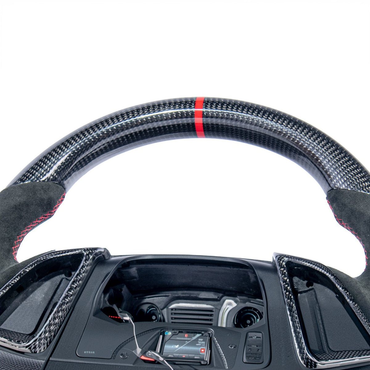 2016-2024 Chevrolet Camaro Carbon Fiber Round Top Flat Bottom Replacement Steering Wheel image 13