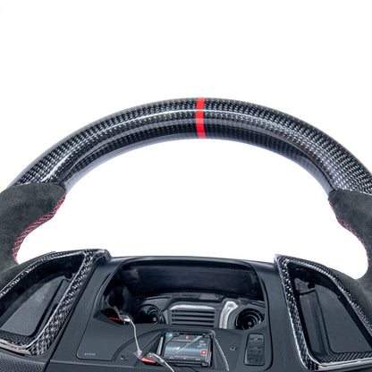 2016-2024 Chevrolet Camaro Carbon Fiber Round Top Flat Bottom Replacement Steering Wheel image 13