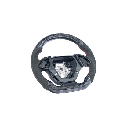 2016-2024 Chevrolet Camaro Carbon Fiber Round Top Flat Bottom Replacement Steering Wheel image 16