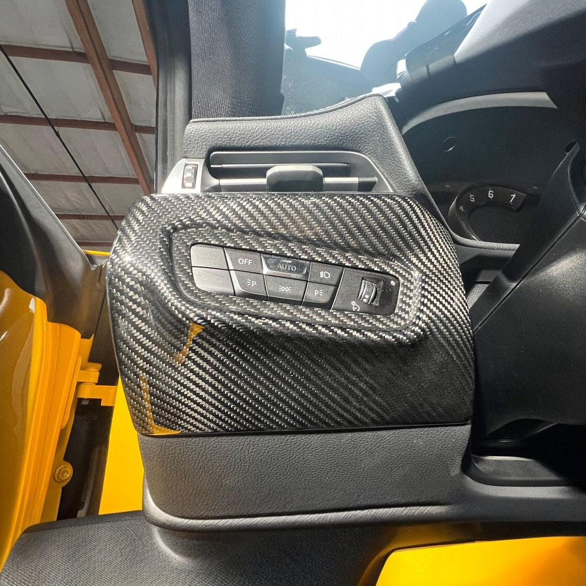 2020-Up Toyota Supra Carbon Fiber JDM Factory Style Headlight Switch Cover image 8